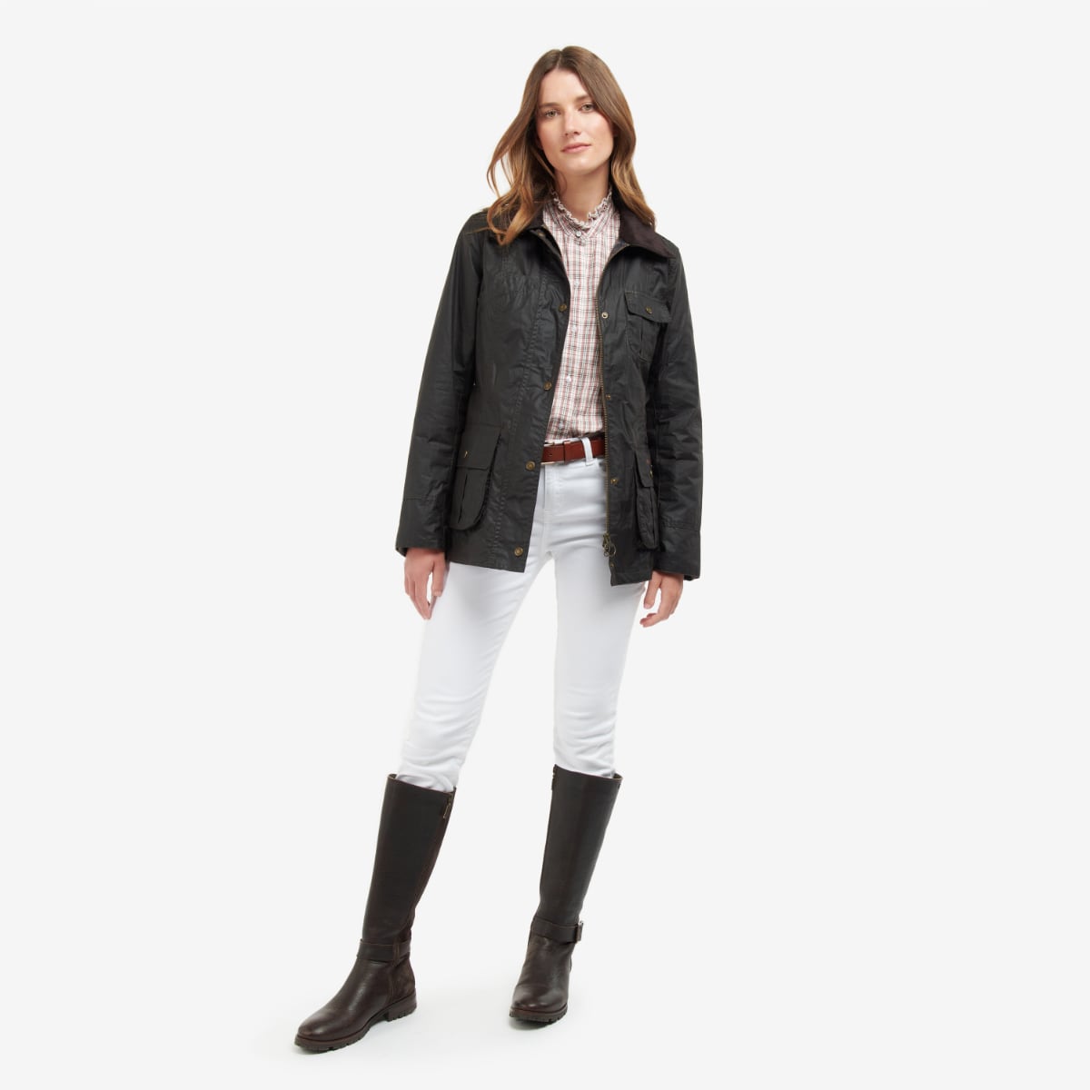 Barbour BELTED Beadnell Women's Waxed Jacket | Rustic