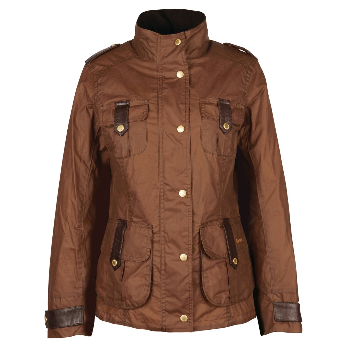 Barbour Premium Defence Women's Waxed Jacket | Tan (Ancient Tartan lining)