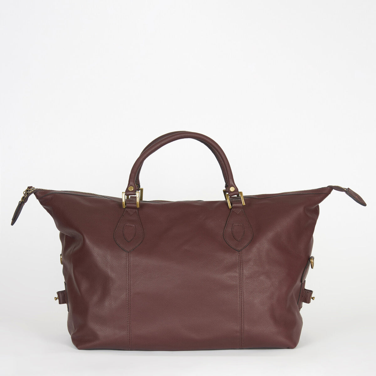 Barbour Leather Medium Travel Explorer Holdall | Dark Brown