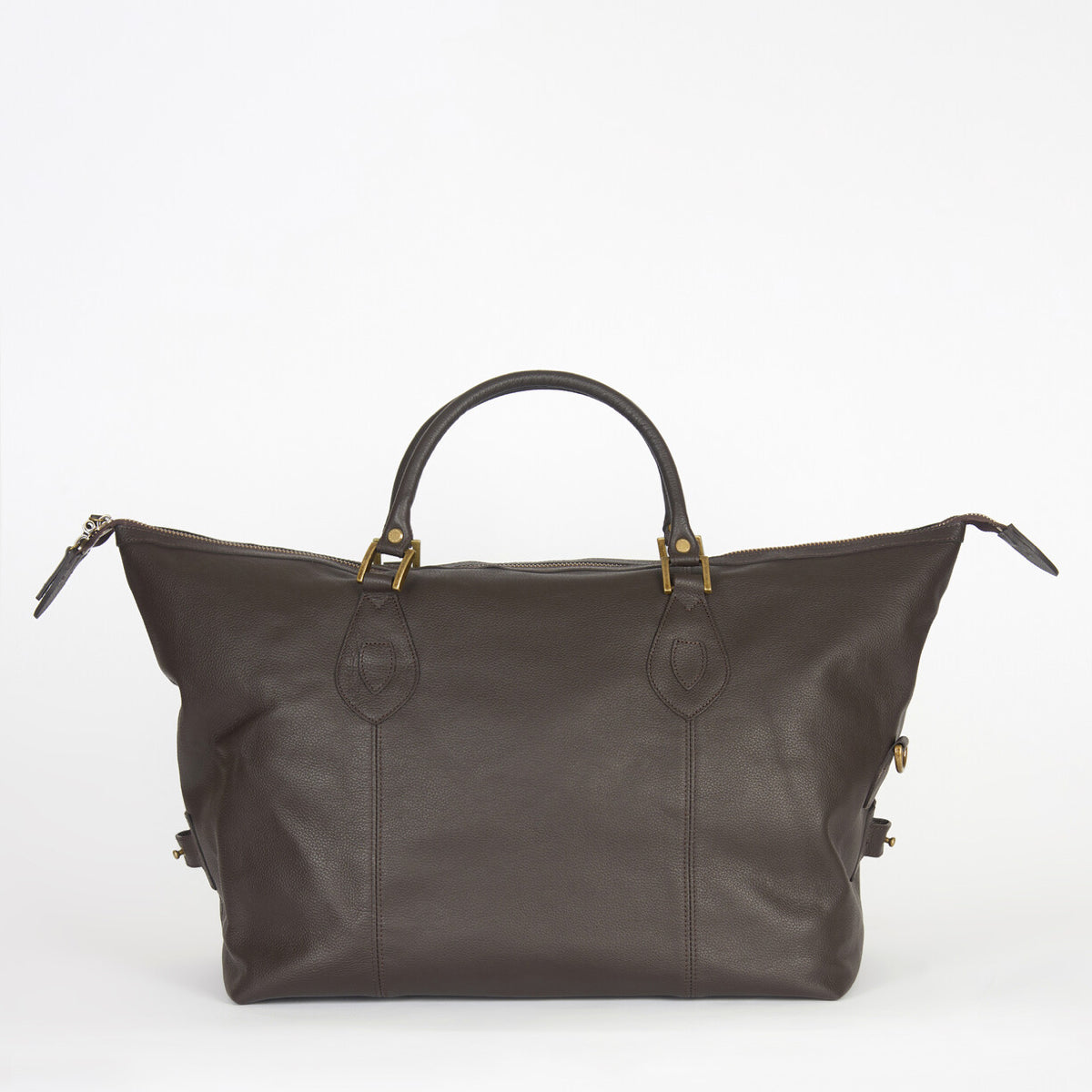 Barbour Leather Medium Travel Explorer Holdall | Chocolate