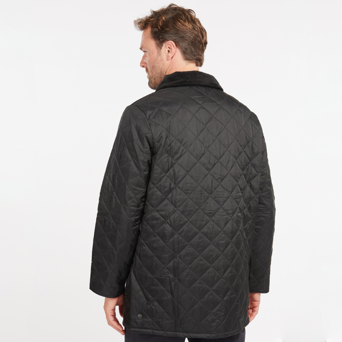 Barbour quilted top jacket black
