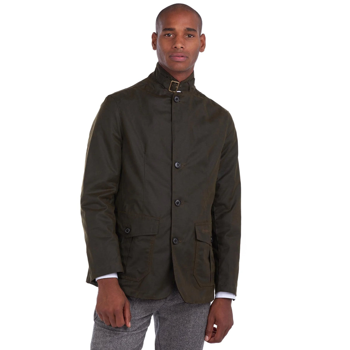 Barbour Lutz Men's Waxed Jacket | Olive