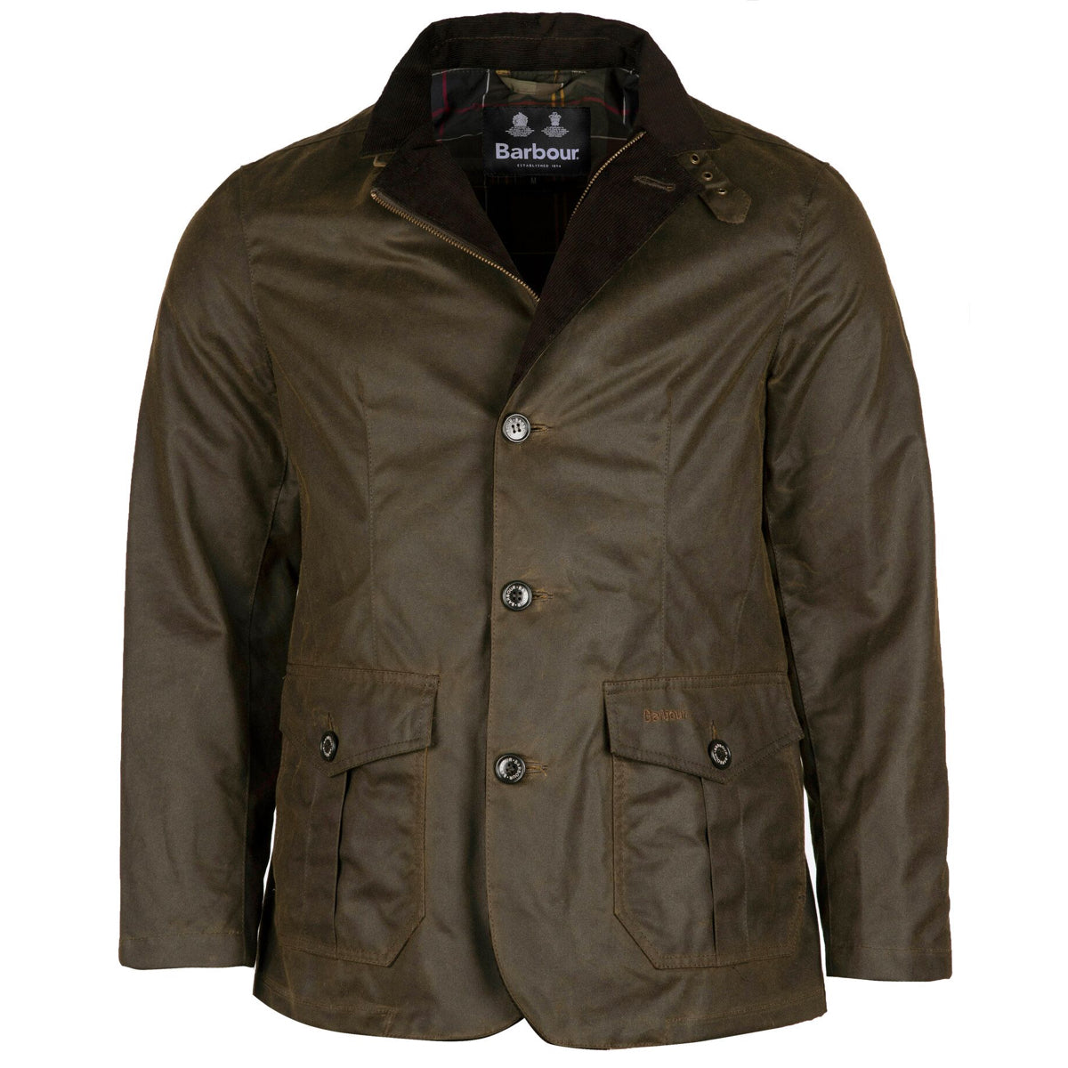 Barbour Lutz Men's Waxed Jacket | Olive