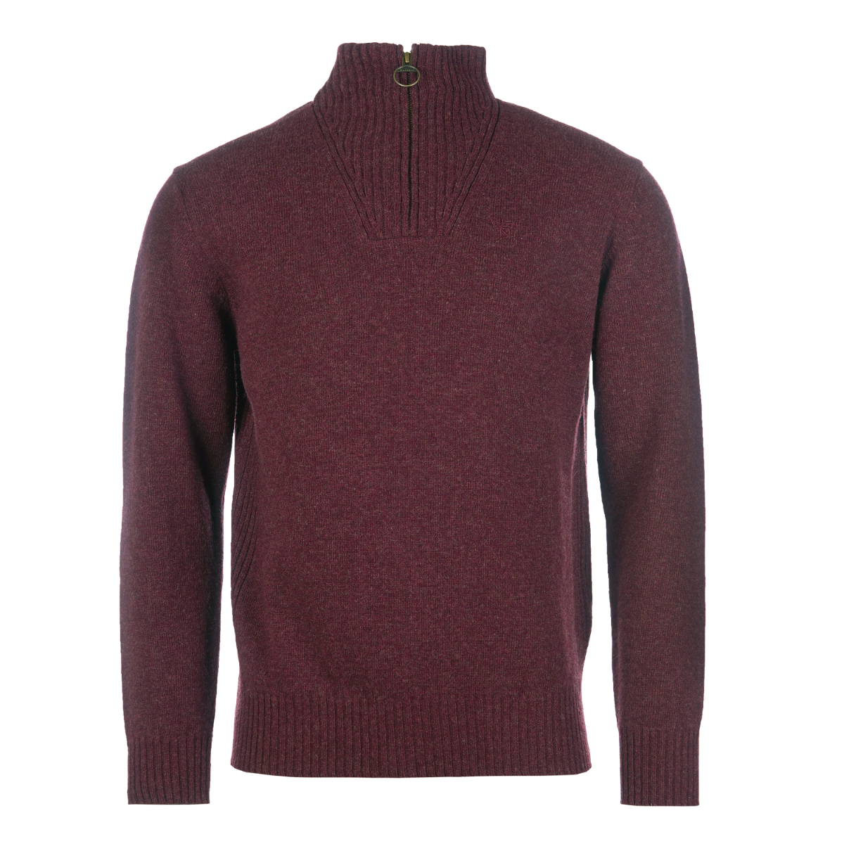 Barbour Essential Lambswool Half Zip Men's Jumper | Merlot