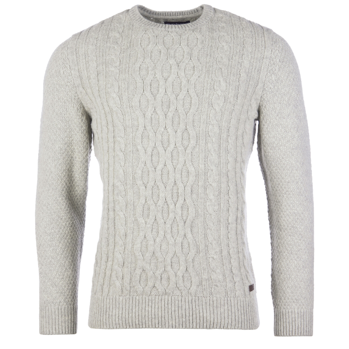 Barbour Chunky Cable Crew Men's Jumper | Fog