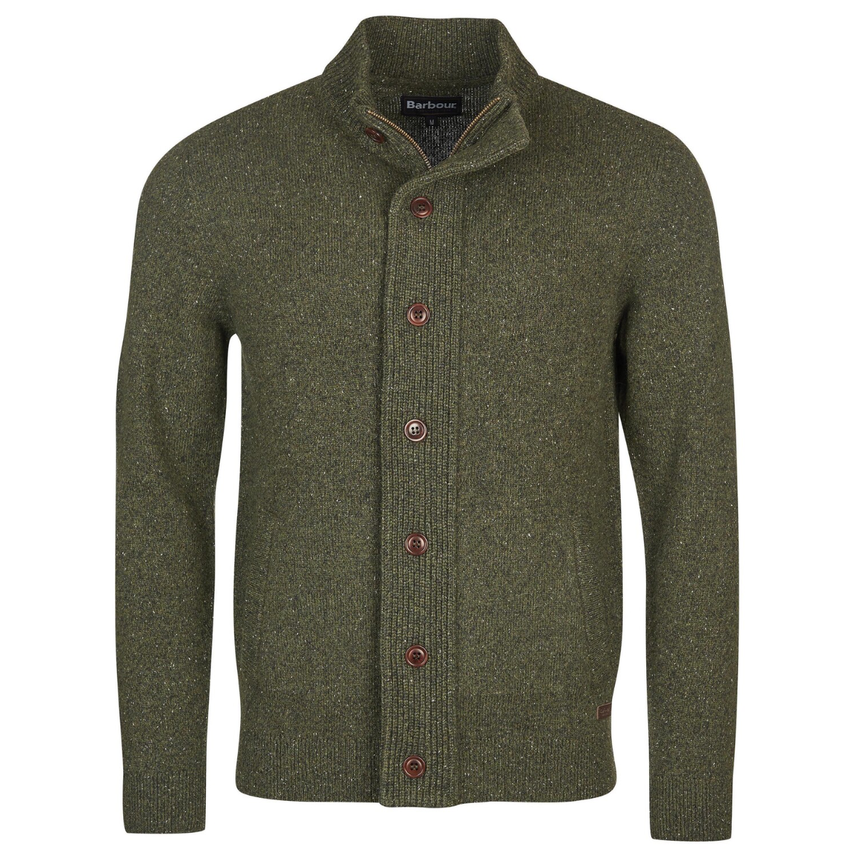 Men's barbour patch zip through sweater sales