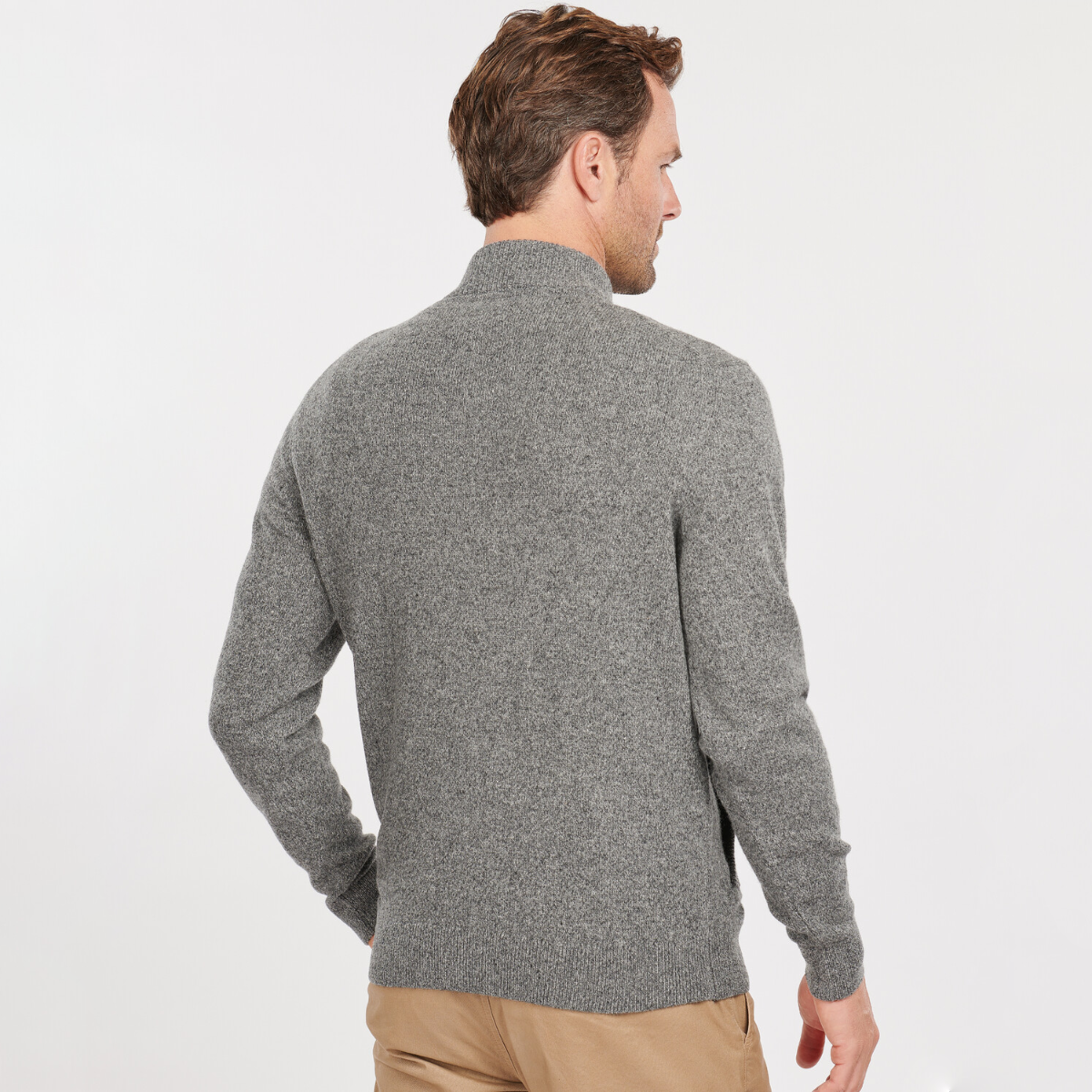 Barbour sweater mens Grey sales