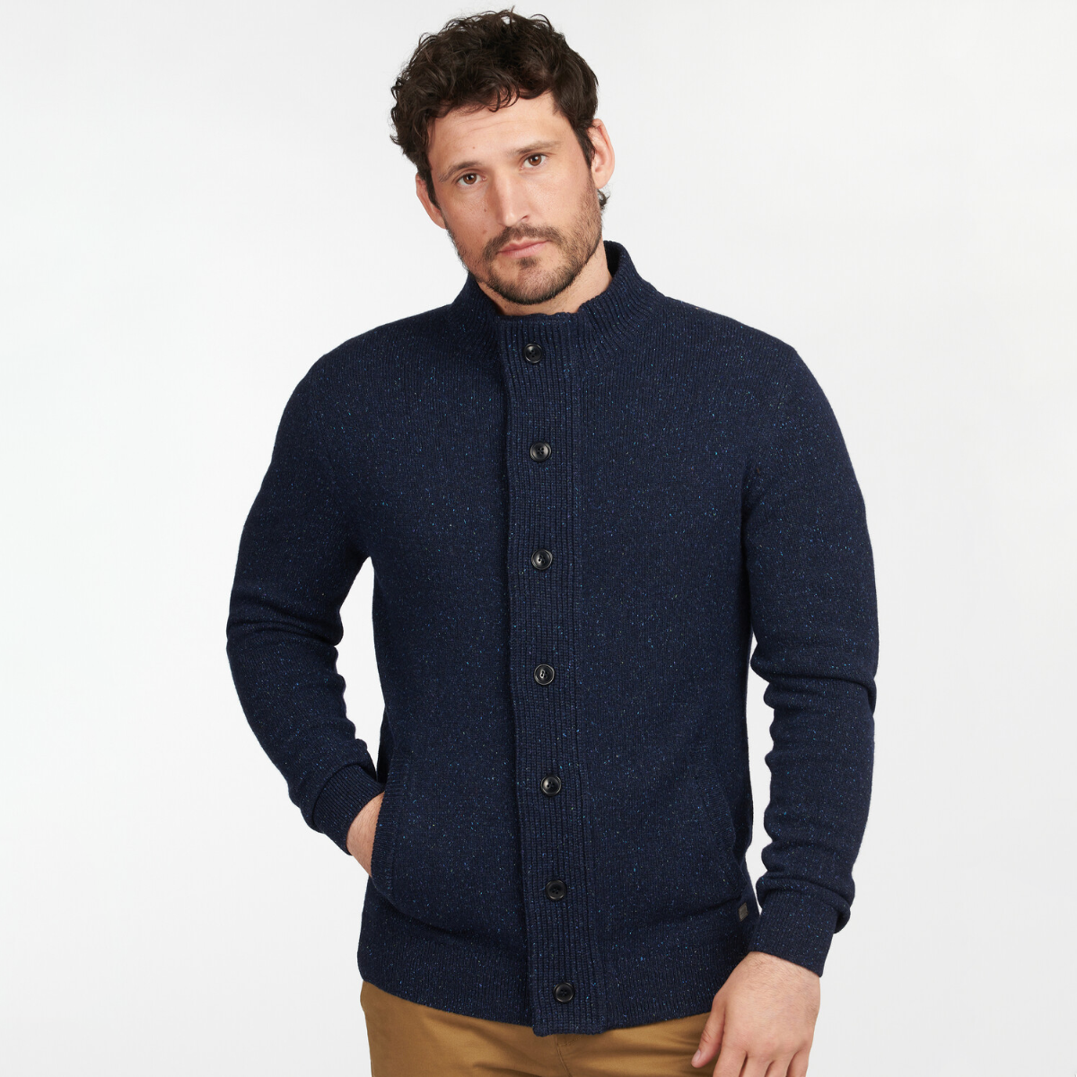 Barbour Tisbury Zip-Through Men's Cardigan | Navy