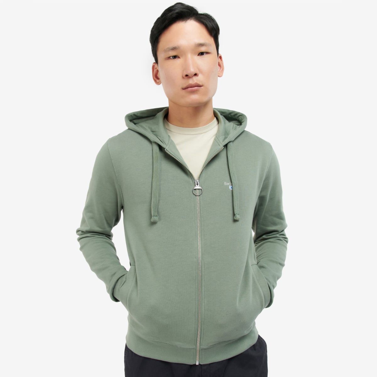 Barbour Wallington Men's Zip Hoodie | Agave Green