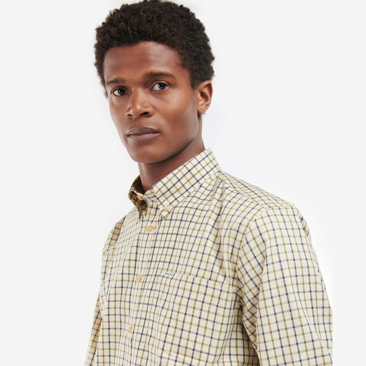 Barbour Sporting Tattersall Relaxed Fit Men's Shirt | Navy | Olive