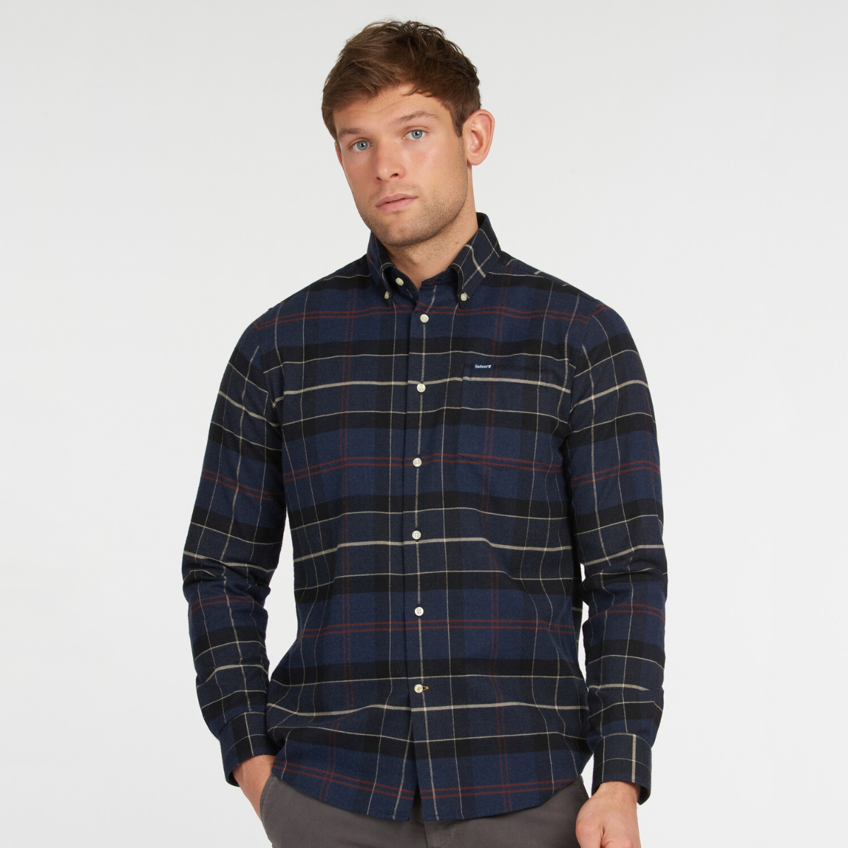 Barbour Lustleigh Tailored Fit Men's Shirt | Navy Marl