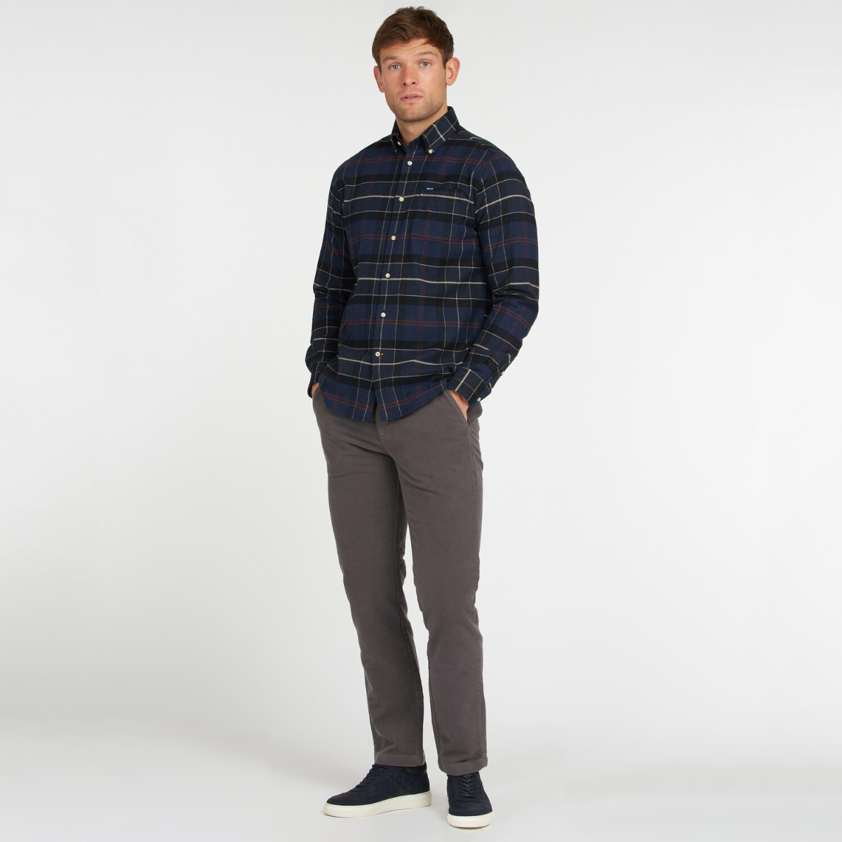 Barbour Lustleigh Tailored Fit Men's Shirt | Navy Marl