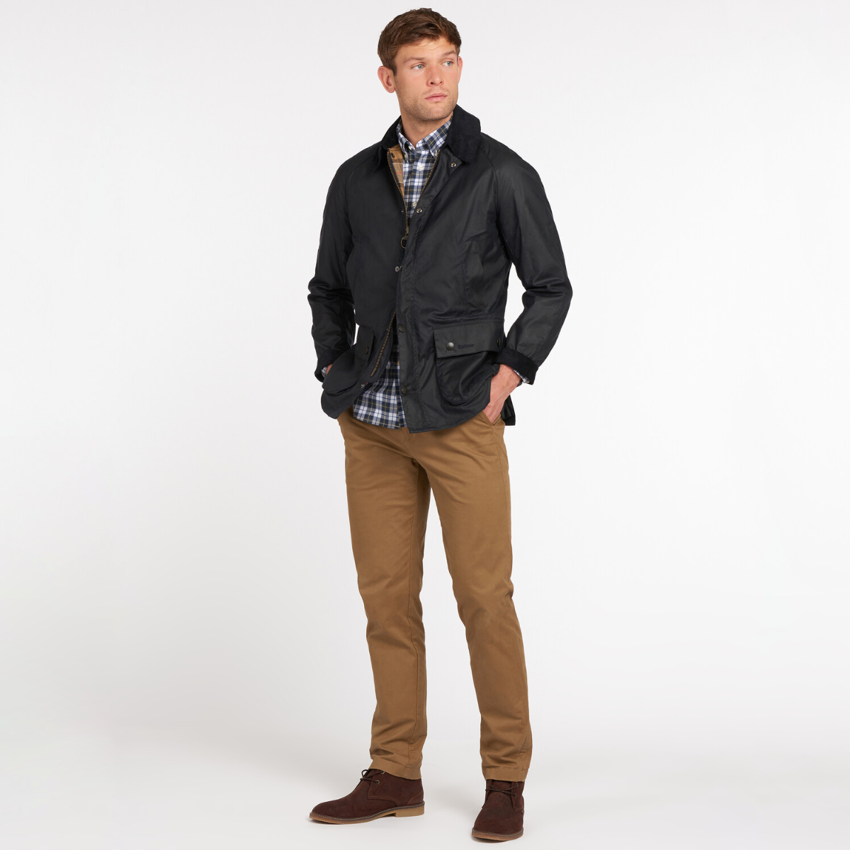 Barbour Ashby Men's Waxed Jacket | Navy