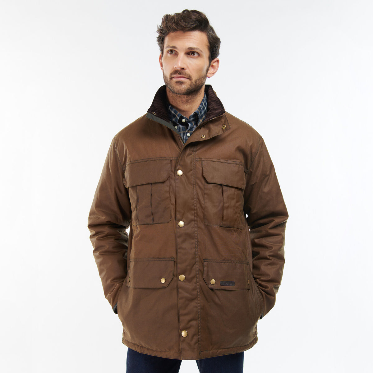 Barbour Malcolm Men's Waxed Jacket | Brown