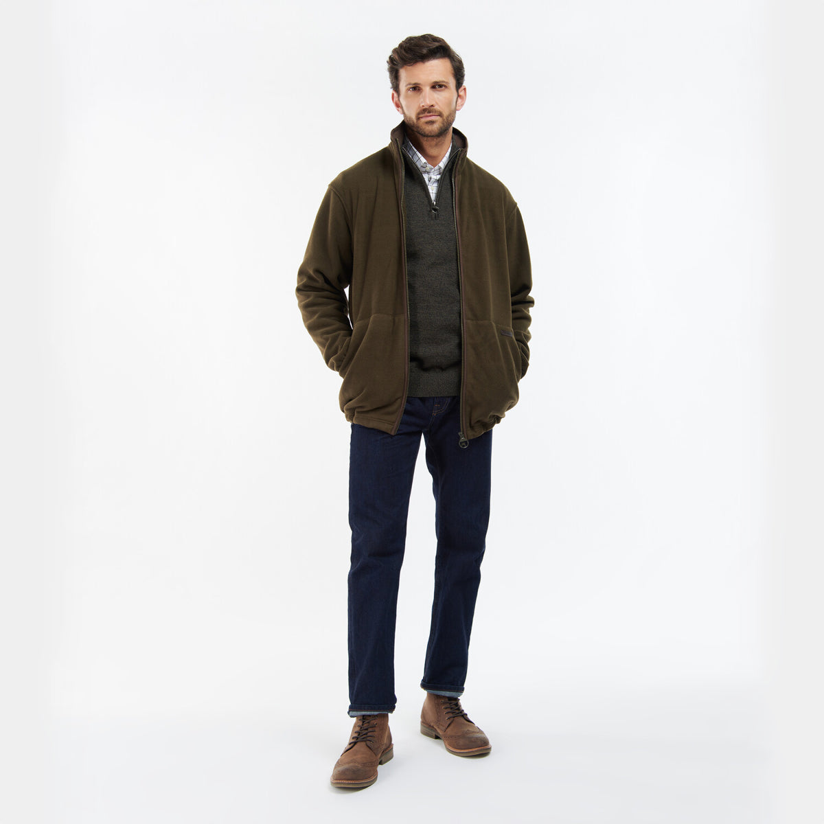 Barbour Oakmoor Fleece Men's Jacket | Olive