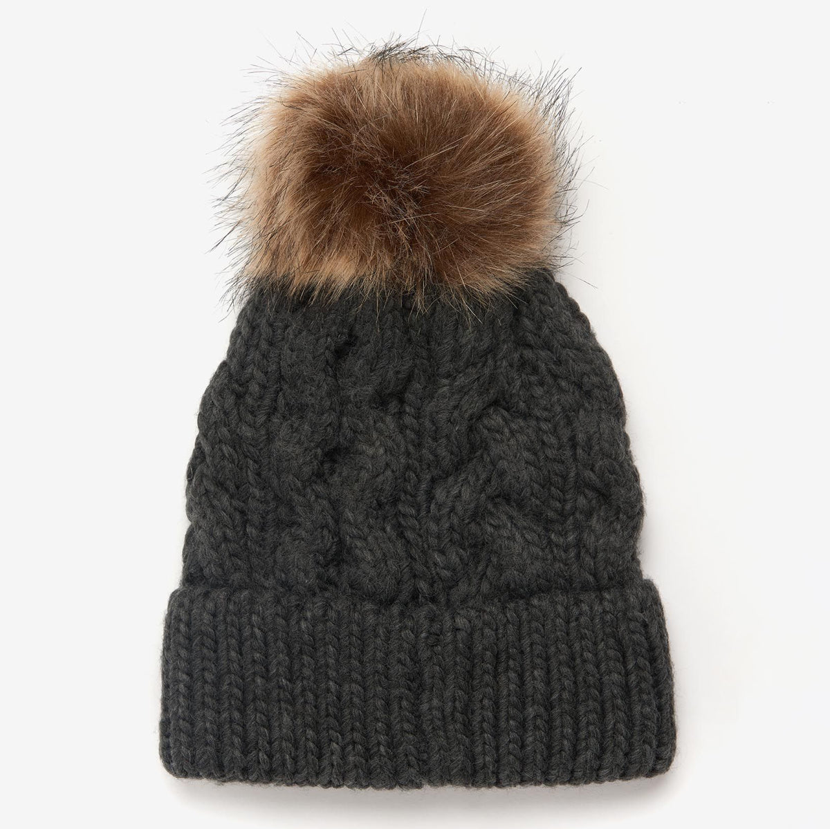 Barbour Penshaw Cable Beanie | Charcoal
