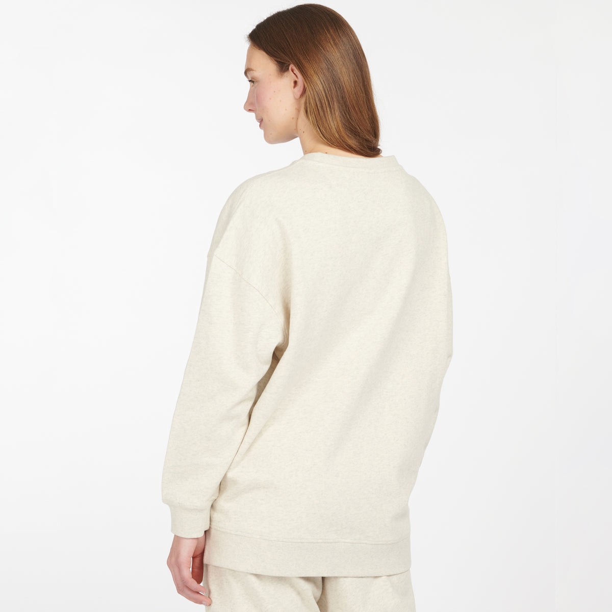 Barbour Rosie Women's Relaxed Lounge Crew Sweater | Ecru Marl