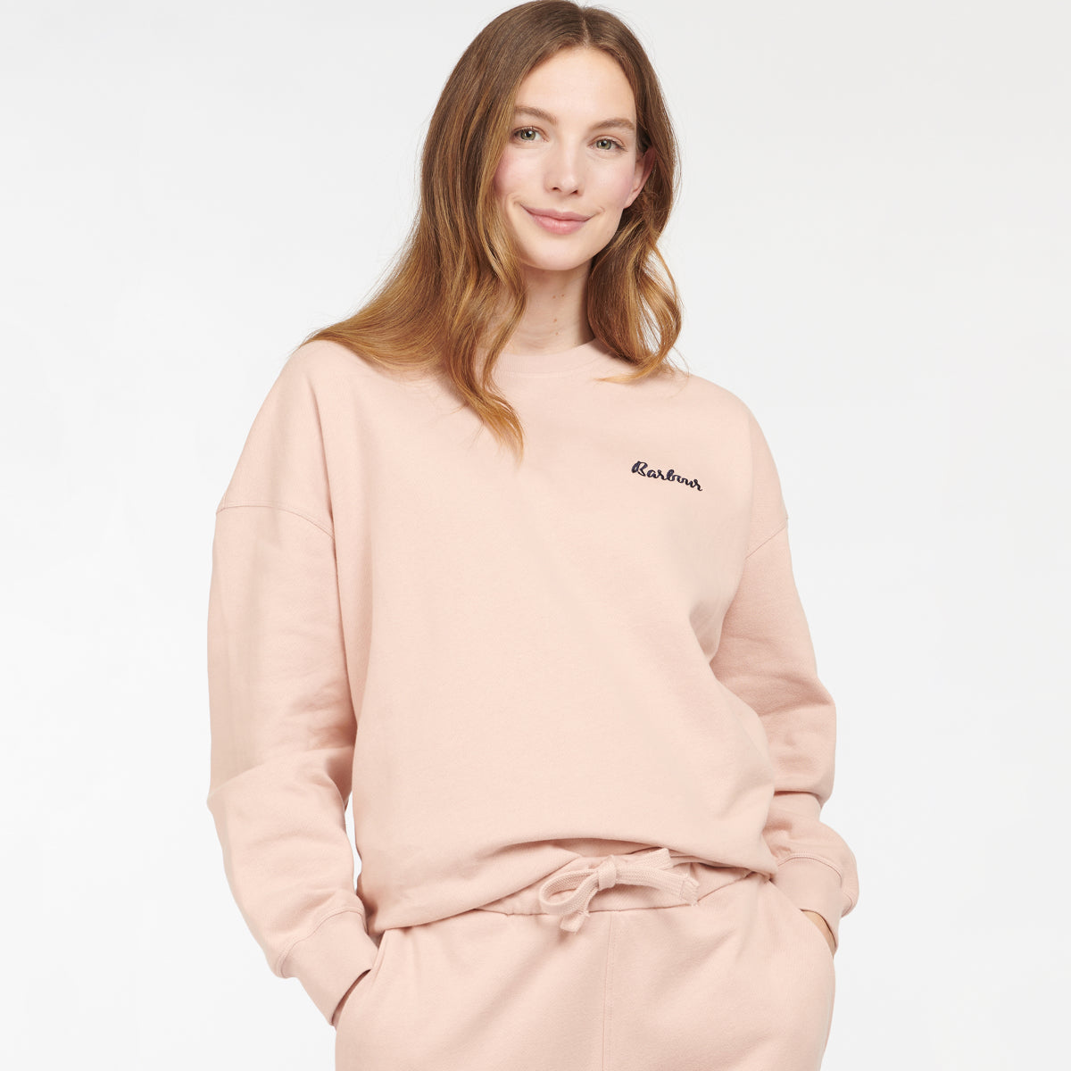 Barbour Rosie Women's Relaxed Lounge Crew Sweater | Rose Tan