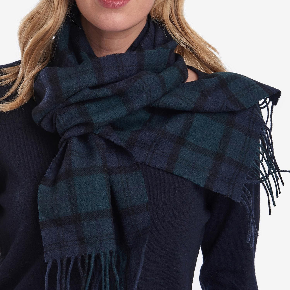 Barbour Tartan Lambswool Scarf | Black Watch