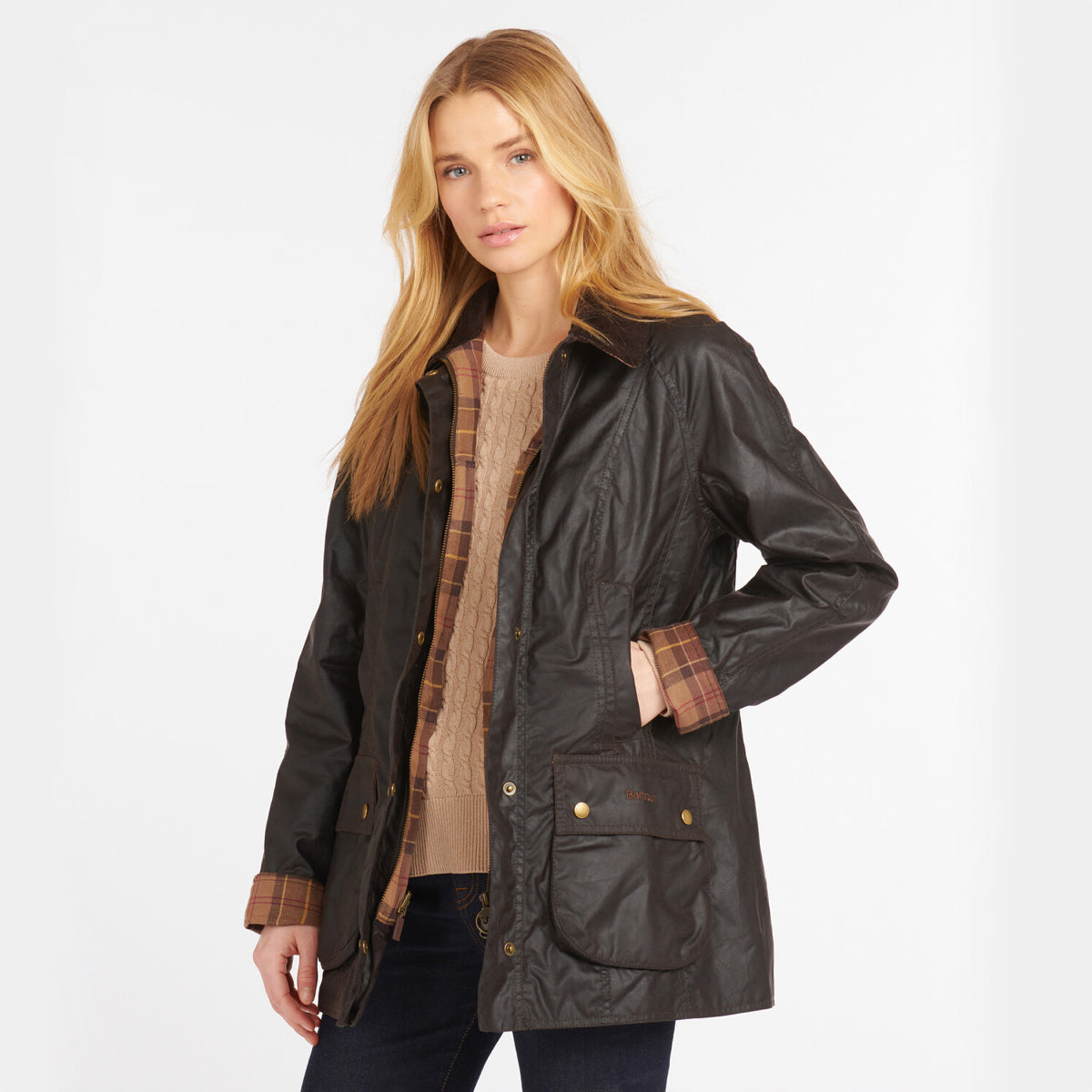 Barbour Beadnell Women's Waxed Jacket | Rustic