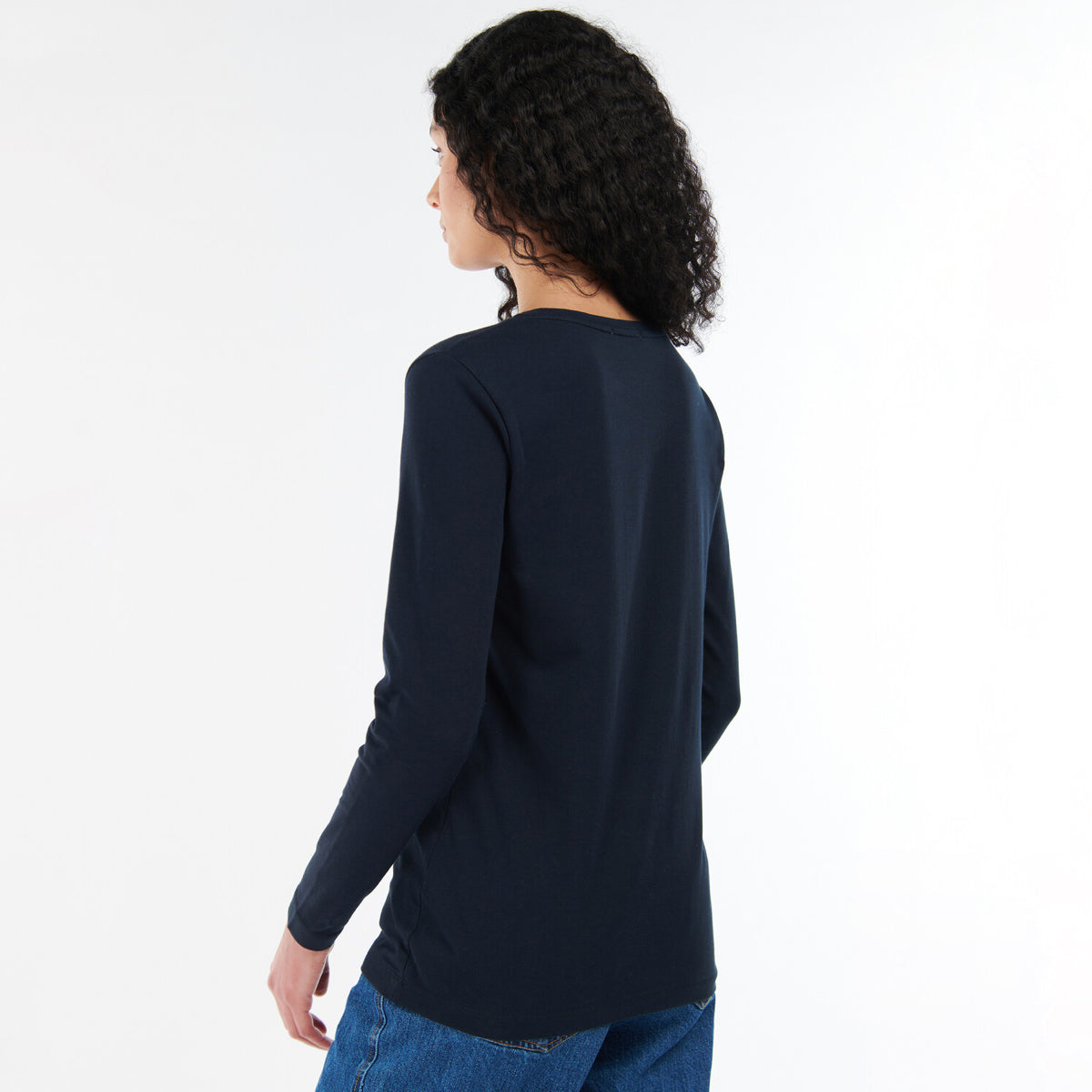 Barbour Otterburn Women's L/S Tee | Navy (White logo)