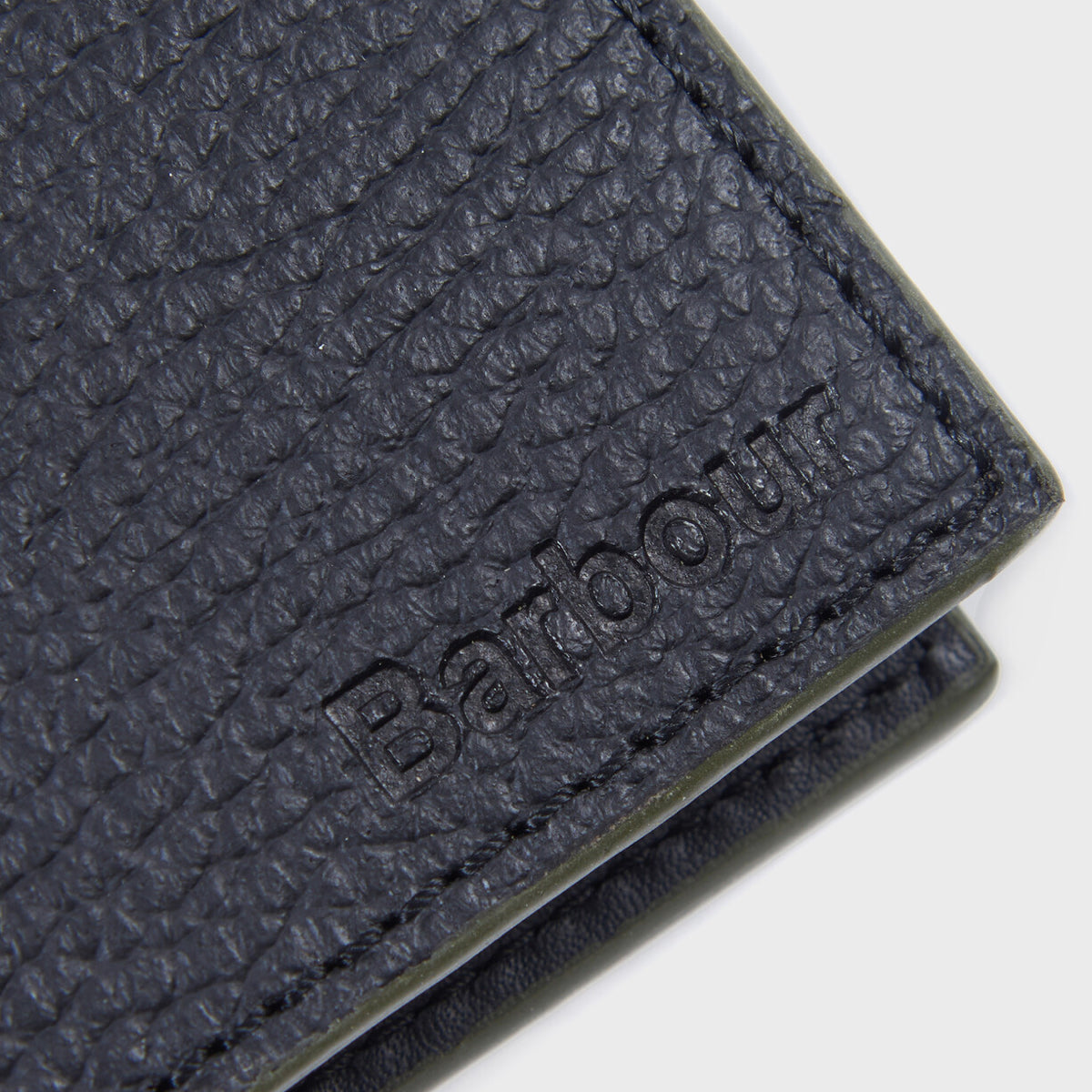 Barbour Grain Leather Billfold Wallet | Black