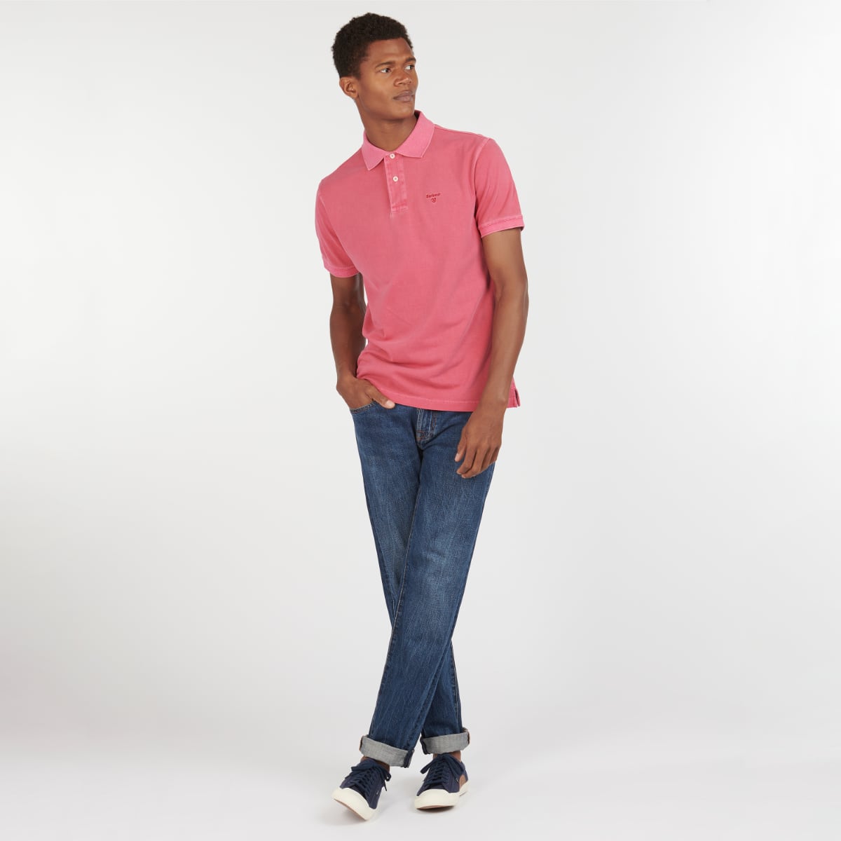 Barbour Washed Sports Polo | Fuscia