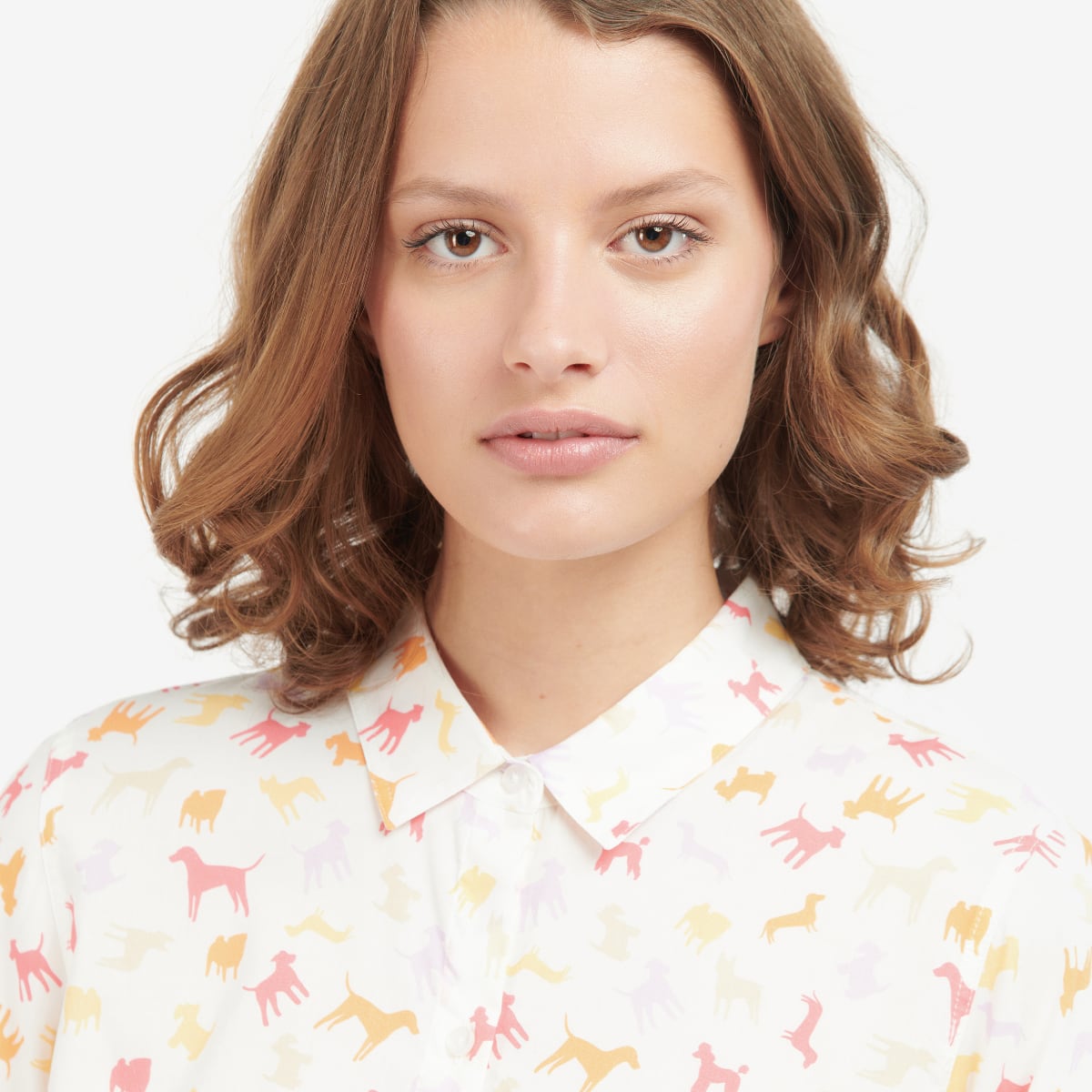 Barbour Safari Women's Top | Cloud / Multi Dog Print