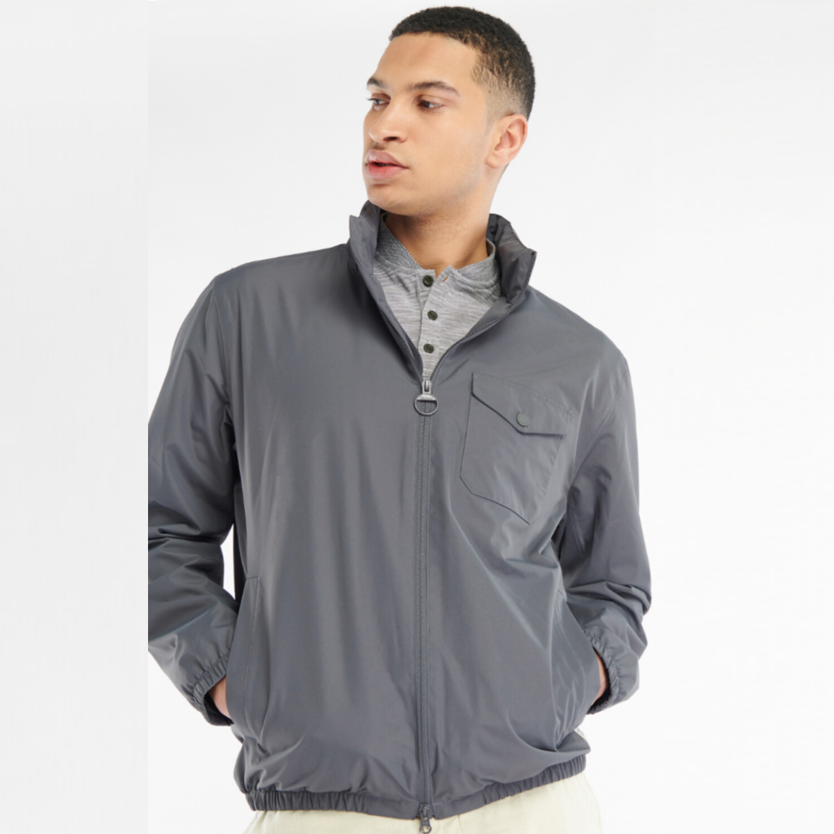 Barbour Hellend Men's Waterproof Jacket | Charcoal