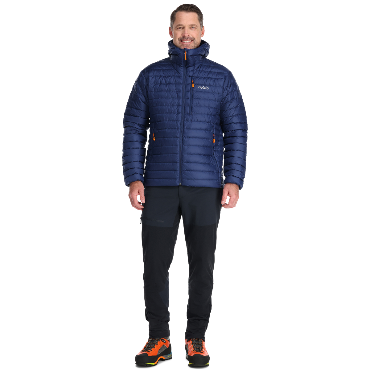 Rab Microlight Alpine Insulated Men's Jacket | Deep Ink (Marmalade trim)