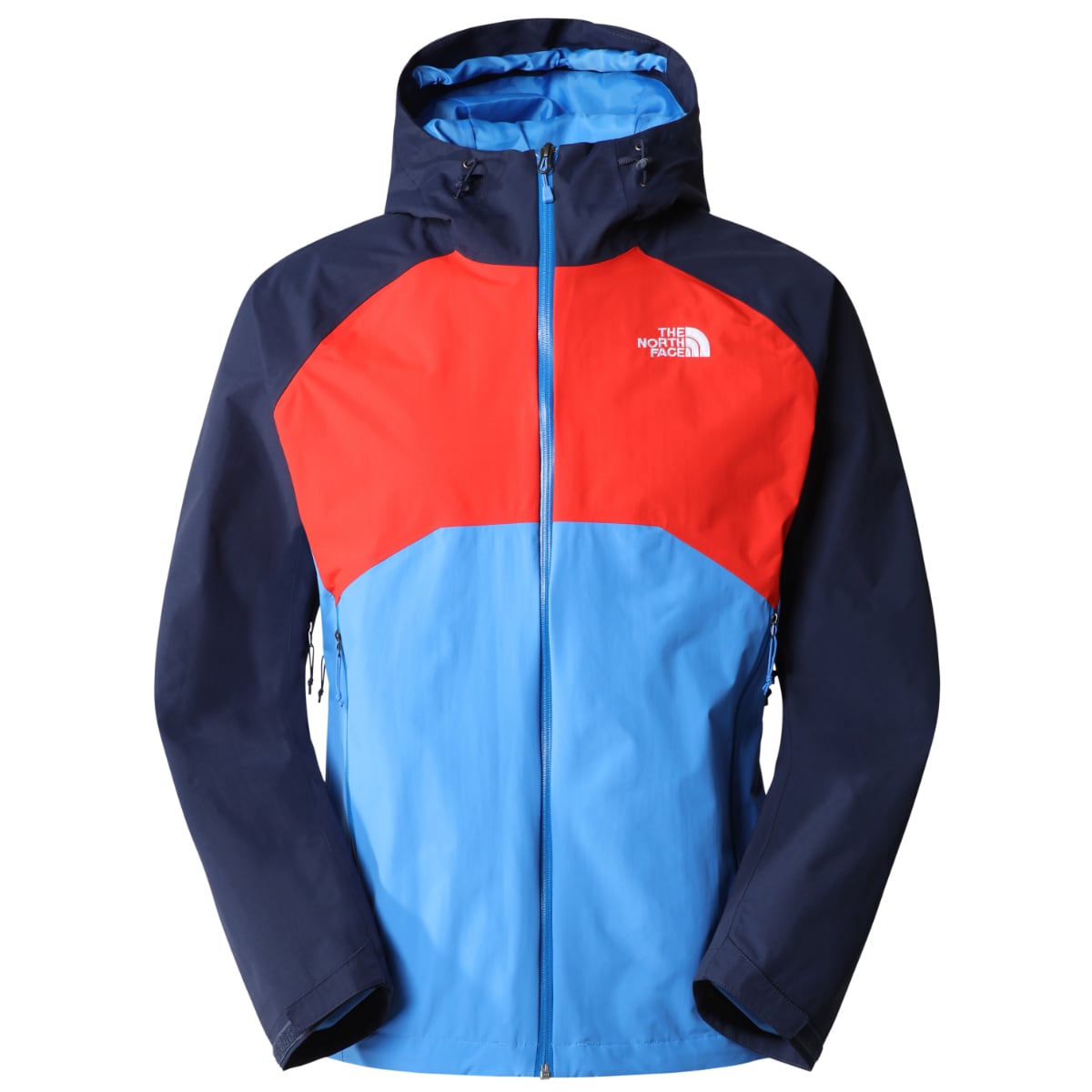 The North Face Stratos Waterproof Men's Jacket | Super Sonic Blue-Fiery Red-Summit Navy
