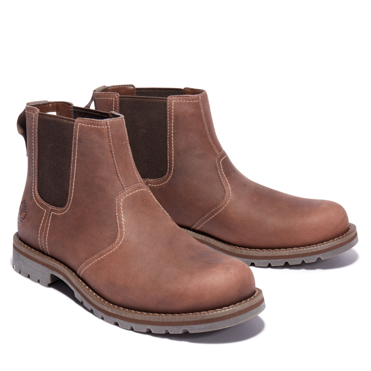 Timberland Larchmont Chelsea Men's Boots | Mid Brown Full Grain (Model TB 0A2GJR248)