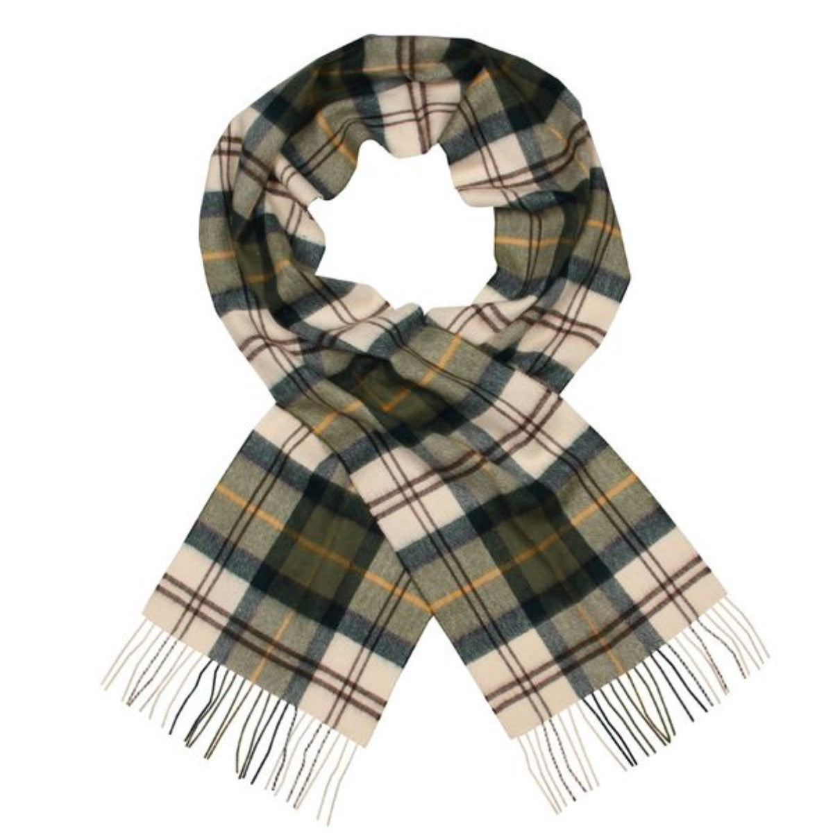 Barbour merino Cashmere Tartan Scarf | Ancient