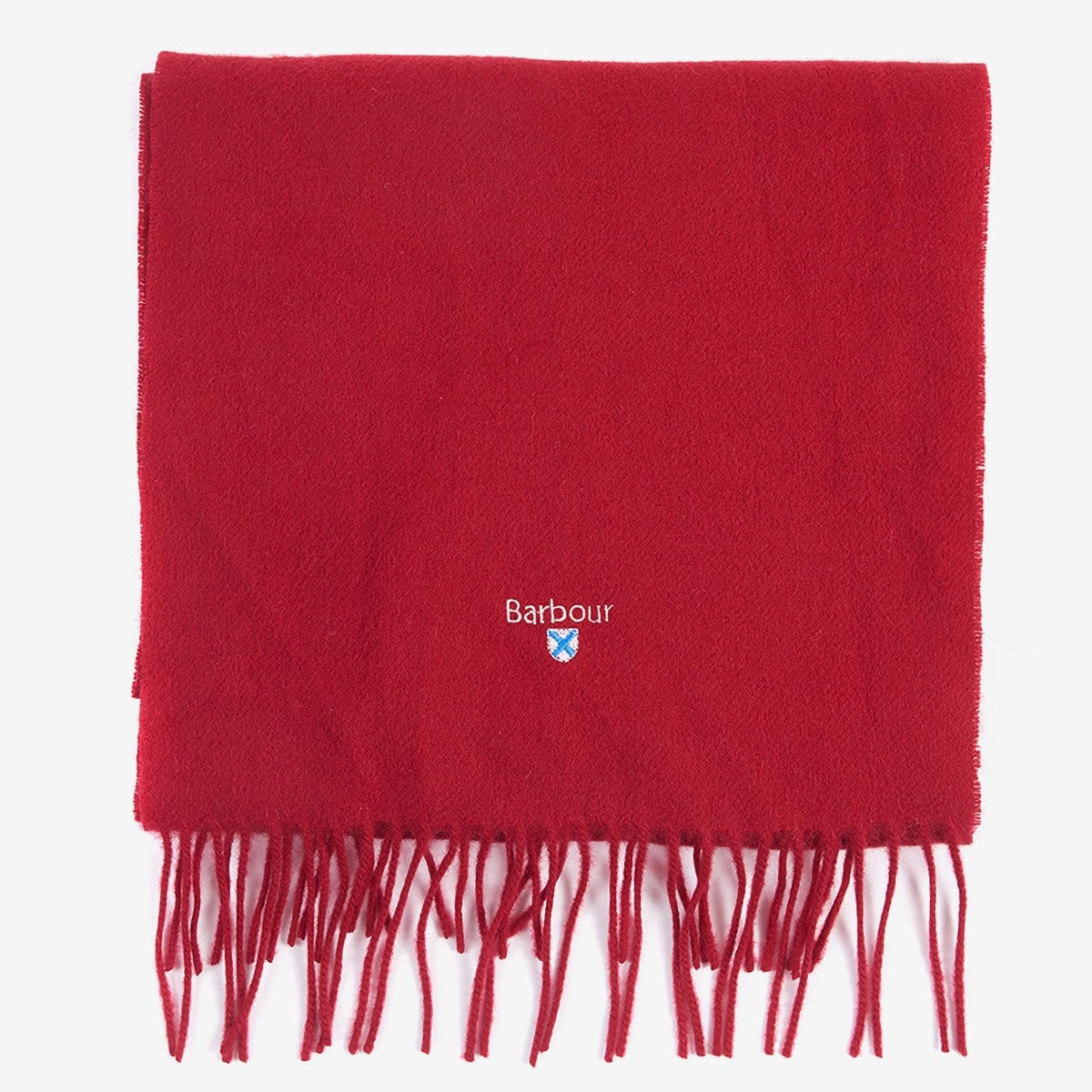 Barbour Plain Lambswool Scarf | Red