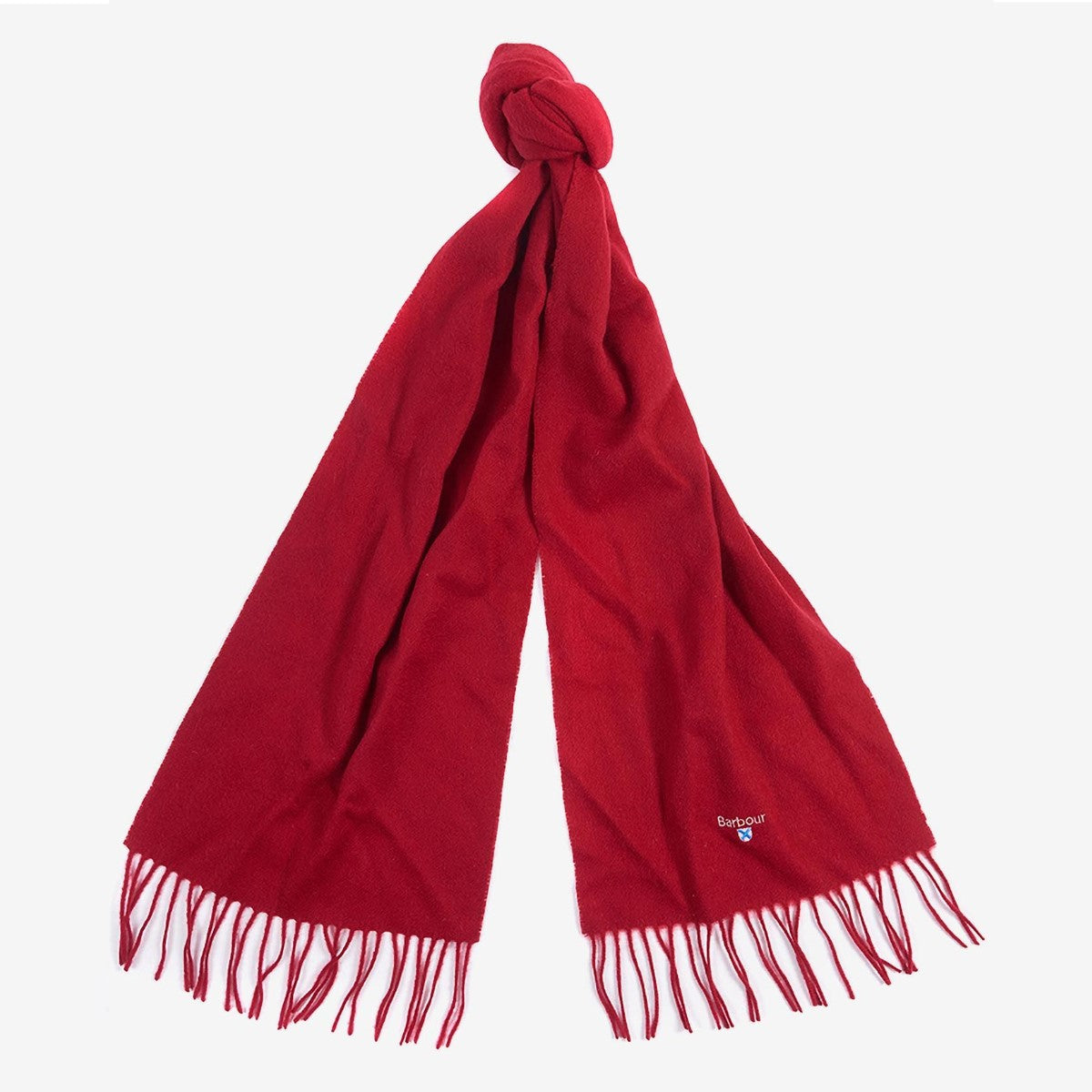 Barbour Plain Lambswool Scarf | Red