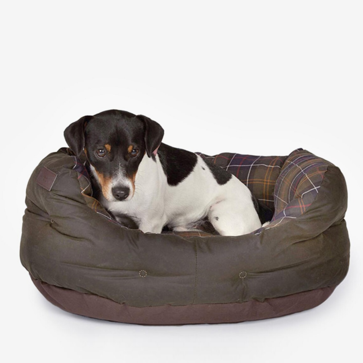 Barbour Waxed Cotton Dog Bed 24 Inch  | Classic / Olive