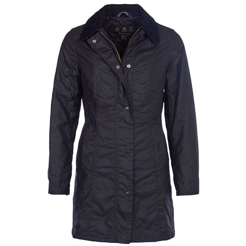 Barbour Belsay Women's Waxed Jacket | Black