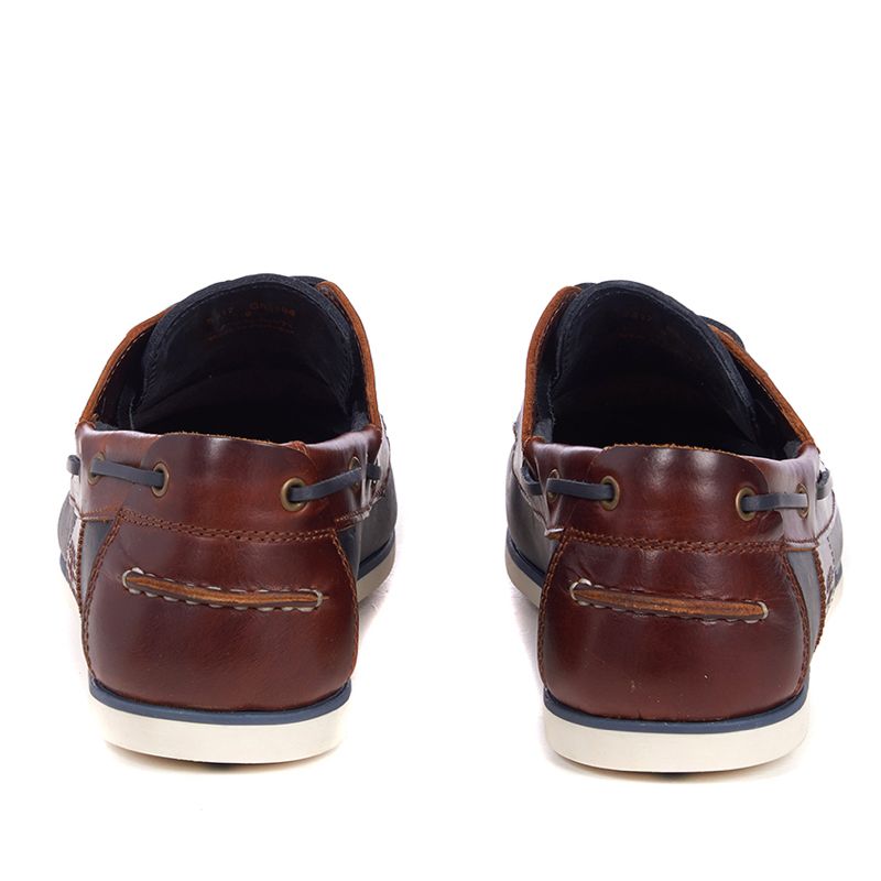 Barbour Capstan Men's Boat Shoe | Navy / Brown