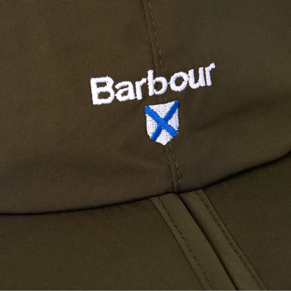 Barbour Crest Waterproof Packaway Sports Cap | Olive