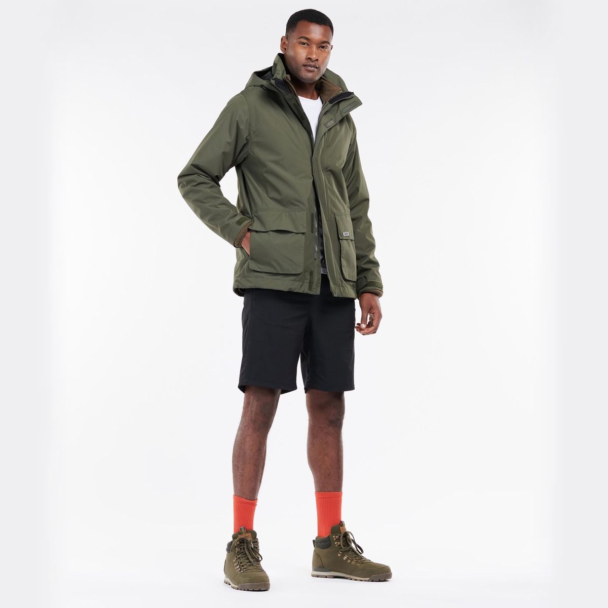 Barbour Halbigh Waterproof Men's Jacket | Olive