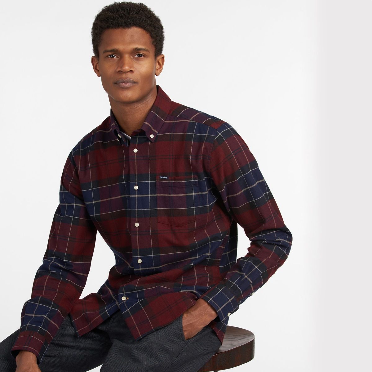 Barbour Lustleigh Tailored Fit Men's Shirt | Merlot