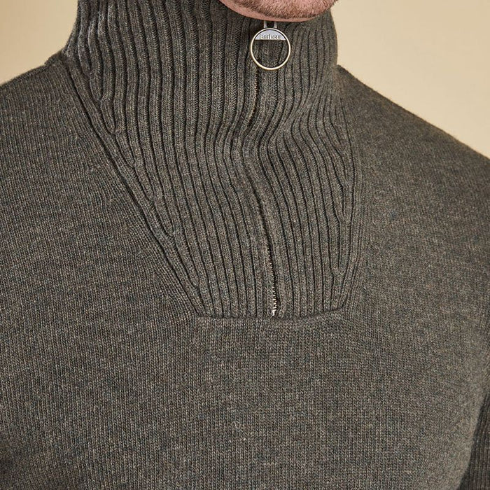 Barbour Nelson Essential Half Zip Men's Jumper Seaweed