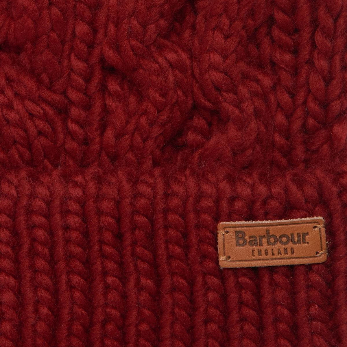 Barbour Penshaw Cable Beanie | Crimson