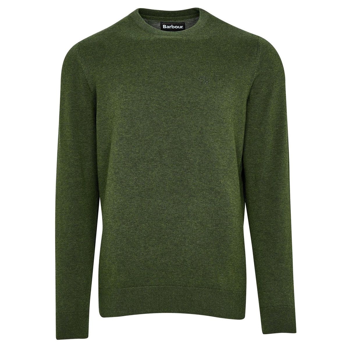 Barbour Pima Cotton Crew Neck Men's Jumper | Rifle Green Marl