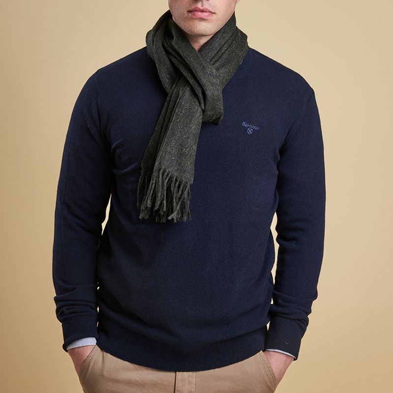 Barbour Plain Lambswool Scarf | Seaweed