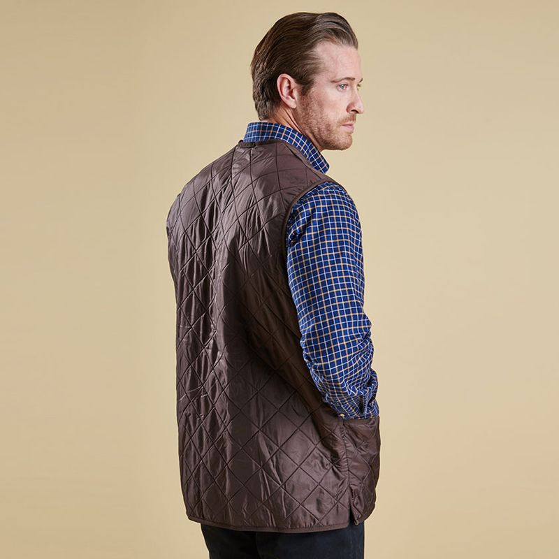 Barbour Polarquilt Zip-In Liner Men's Gilet | Dark Brown