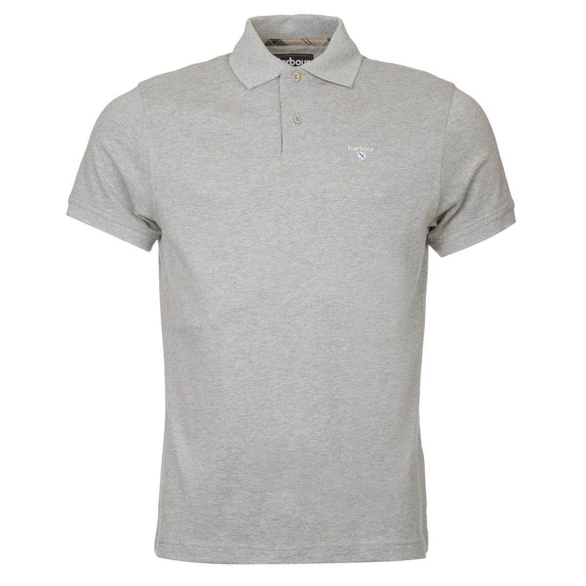 Barbour Tartan Pique Men's Polo Shirt | Grey Marl