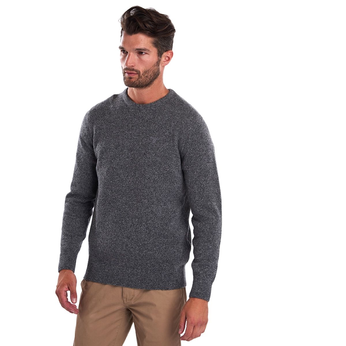 Barbour Tisbury Crew Neck Men's Jumper | Grey