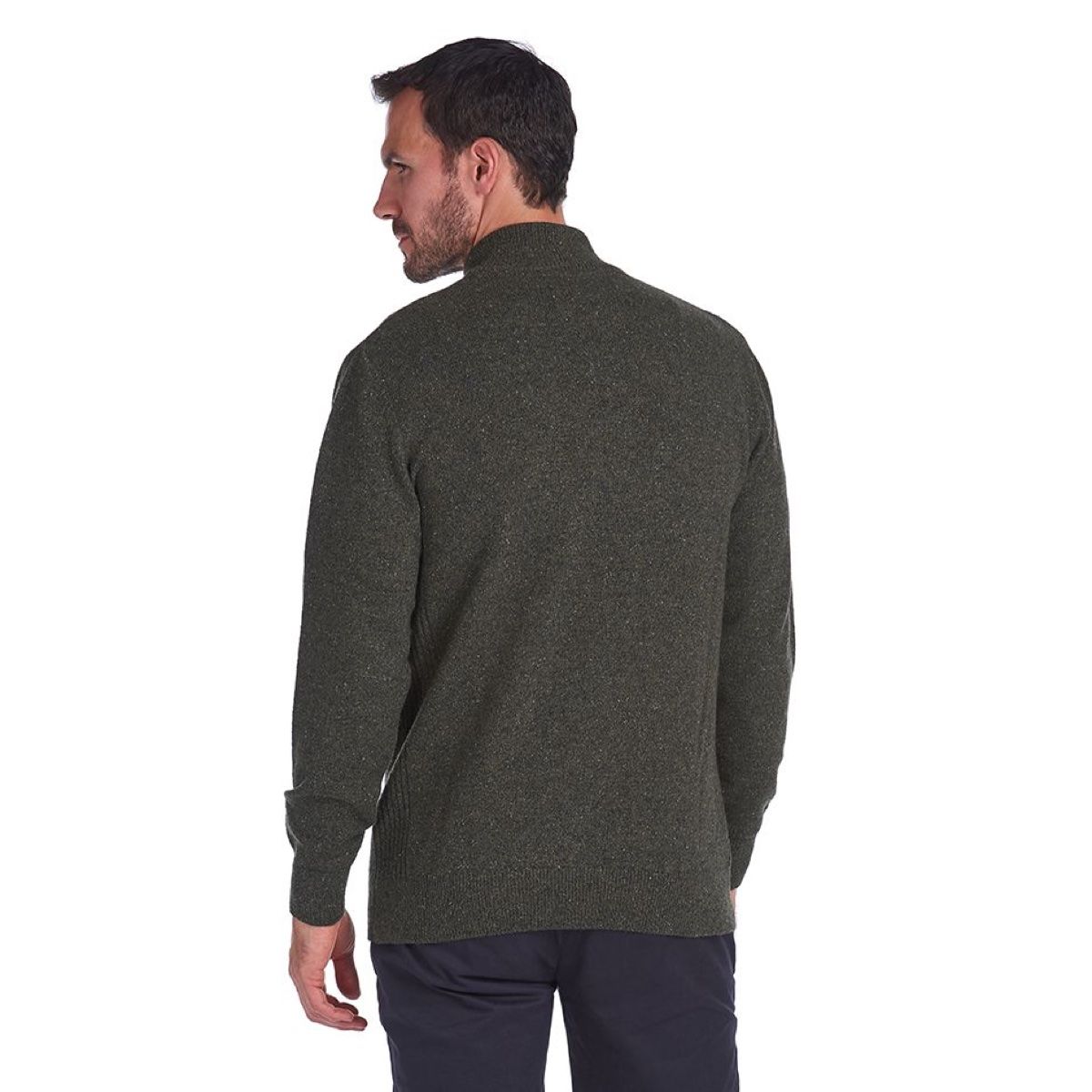 Barbour Tisbury Half Zip Men's Jumper | Dark Seaweed