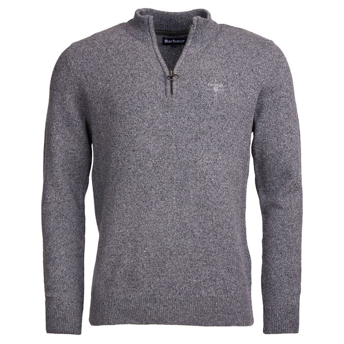 Barbour Tisbury Half Zip Men's Jumper | Grey